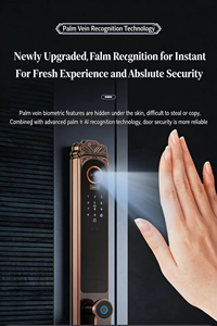 กลอนประตูอัจฉริยะ Glomarket รุ่น Waterproof Palm Villa ระบบจดจำใบหน้า ควบคุมผ่านแอป Tuya WiFi วัสดุอลูมิเนียมอัลลอยด์ สำหรับประตูรั้วอัตโนมัติ ดีไซน์ทันสมัย - Product Image 4