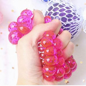 Hot Selling Custom Anti-Stress <b>Squeeze</b> Grape Toy Colorful Mesh Squishy Soft <b>Ball</b> Top Stress Relief Paper Crape Grape <b>Ball</b> - Product Image 2