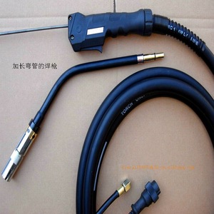 Extended Gas Shielded Welding Torch 500A For CO2 And Argon Industrial Metal Welding M645 Nozzle M14 Inlet - Product Image 1