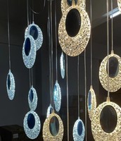 Lustre LED en acrylique lumineux en forme de paon pour mariages, fêtes, festivals, événements et décoration de plafond de scène