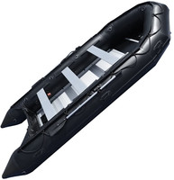 Bote Inflable Deportivo de 15.7 Pies, Bote de Aluminio y PVC con Piso de Aluminio de 1.2 mm de Grosor para Lago, Buceo, Pesca y Rescate