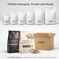 Alimento Seco para Gatos, Probiótico, Sin Granos de Pescado, Alto en Proteínas, Orgánico, Sin OMG, Sin Aditivos, Liofilizado, para Ganancia Muscular, con Vitaminas
