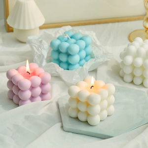 Wholesale Factory Low Price rubik's cube aromatherapy candle creative photography props Bubble Candle for home decoration