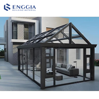 Serre autoportante en aluminium ENGGIA, moderne, pour l'extérieur, hôtel, jardin, parc, architecture, verre Low-E, quatre saisons