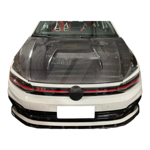 Couverture de capot de moteur avant supérieur en Fiber de carbone de style POLO pour Volkswagen - Product Image 2