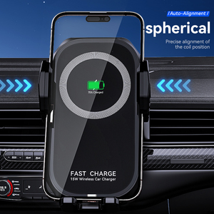 O carregador sem fio do carro com montagem do suporte do telefone, carregamento rápido auto suportes do telefone do aperto com respiradouro de ar - Product Image 3