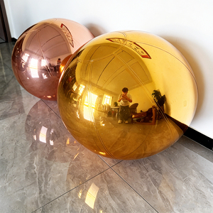 Bola de Espejo Inflable Color Oro Rosa, Globo de Burbuja Grande Reutilizable y Brillante para Fiestas de Cumpleaños y Bodas, Personalizable - Product Image 4