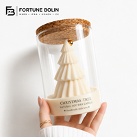 Bougie parfumée artisanale à la cire de soja, best-seller, pour Noël, dans un bocal en verre créatif