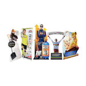 Carton ondulé pliable écologique certifié FSC Présentoir POP grandeur nature Promotion de vente au détail debout au sol réglable - Product Image 3