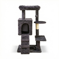 Arbre à chat multi-niveaux en velours durable et écologique avec poteaux à gratter en sisal, structure d'escalade stable en peluche pour chats et chatons, emballage carton