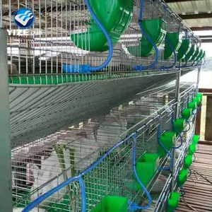2022 hot sale sangkar arnab Malaysia door to door 12 doors nest box breeding doe rabbit galvanized cage