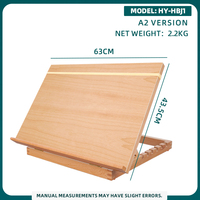 Chevalet de table professionnel en bois de hêtre réglable avec design pliable, angle réglable pour les artistes, les enfants et les débutants
