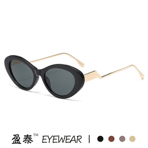 Yingtai Eyewear Cat Eye Sunglasses Black <b>Frame</b> <b>Pink</b> Lens UV400 Women Fashion - Product Image 5