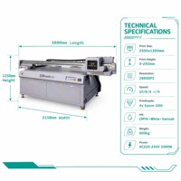 Imprimante UV industrielle à plat 2513 avec quatre têtes d'impression DX7/10e génération 2880 DPI pour matériaux flexibles/œufs et signalétique personnalisée
