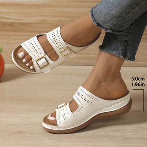 Sandalias de Plataforma con Punta Abierta y Malla Transpirable para Mujer, Verano 2025, Estilo Moderno, Alta Calidad, Venta al Por Mayor, Ligeras y Sensuales - Product Image 5