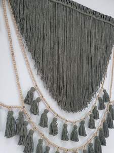 Sage Green <b>Art</b> <b>Deco</b> Wall Hanging Headboard Baptism & <b>bar</b> Mitzvah Boho Home Decor - Product Image 3