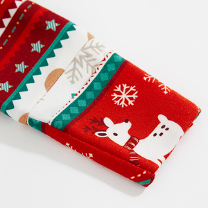 Combinaisons de Noël personnalisées en gros avec motifs imprimés pour bébés garçons, barboteuses en viscose de bambou biologique - Product Image 4