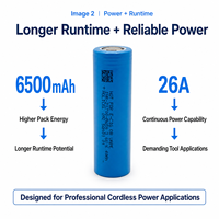 Batería Molicel INR-21700-M65A de 6500mAh y 26A de Alta Potencia para Paquete de Baterías de Herramientas Eléctricas Inalámbricas OEM