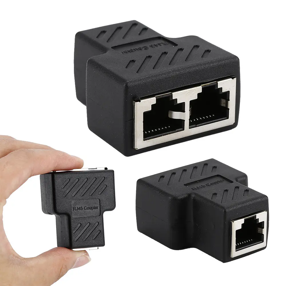 Bulk Sale Network LAN RJ45 Inline to Dual Coupler/Network Through Joint/Network Connector For CAT 5/6/7/8