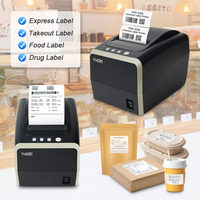 Impresora Térmica de Recibos de 80 mm, Impresora de Etiquetas de Códigos de Barras Térmica sin Revestimiento de 3 Pulgadas, Compatible con Windows, Linux, Android e iOS