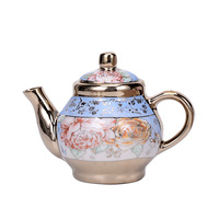 Nouvel ensemble de tasses à thé et soucoupes en céramique à motifs en relief, coffret cadeau 6 pièces, tasses à café arabes de luxe plaquées or