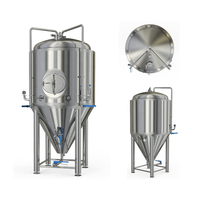 100l 200l 250l 300l 400l 500l 600l 800l 1000l cuve de fermentation de bière conique en acier inoxydable pour brassage de bière