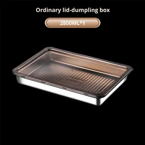 Boîte de conservation alimentaire multifonctionnelle moderne et durable en acier inoxydable 304 de 2800 ml, compatible lave-vaisselle, pour voyage et cuisine, idéale pour les raviolis - Product Image 6
