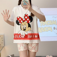 Pyjama Femme d'Été en Gros, 3 Pièces, Imprimé Dessin Animé, Manches Courtes