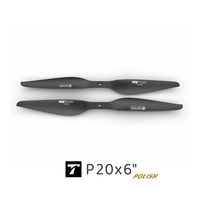 T-MOTOR P20*6 Pale en fibre de carbone polie universelle pour contrôle de vol multirotor, accessoires de drone aérien sans pilote 47G