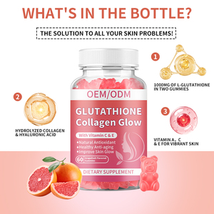 Collagene L-Glutatione Luminoso OEM/ODM, Caramelle Gommose Naturali per la Luminosità della Pelle, Caramelle Gommose al Collagene Luminose con Certificazione GMP - Product Image 3