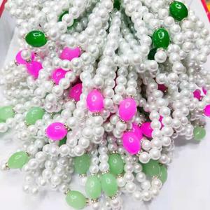 Bracelet/Perles en forme de boule imitation perle, design géométrique, petites breloques provenant des magasins/d'éventails de rue du Zhejiang - Product Image 5