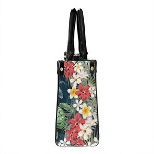 Bolsos de Mano Tipo Tote para Mujer, Diseño Popular, con Estampado de Flor de Hibisco <span class=keywords><strong>Hawaiana</strong></span> y <span class=keywords><strong>Tortuga</strong></span> Marina, Bolsos Cruzados, Regalo - Product Image 3