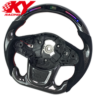 Volant sport en cuir noir avec LED en fibre de carbone personnalisé pour Toyota Supra GR Mk5 A90 A91 Coupé