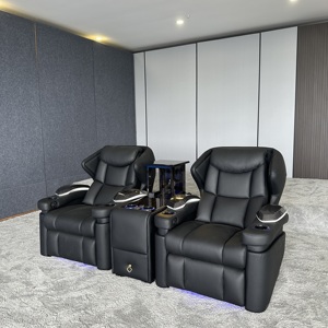 ชุดโซฟาปรับเอนหนังแท้ระดับวีไอพีสุดหรู สำหรับโรงภาพยนตร์เชิงพาณิชย์ โฮมเธียเตอร์ และโบสถ์ พร้อมที่นั่งปรับเอนแบบเลื่อน - Product Image 4