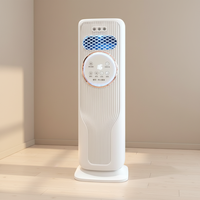 Ventilador de Aire Acondicionado de Doble Función con Control Remoto, Pantalla Táctil, Humidificación por Pulverización, Movimiento Vertical, Combinación de Frío y Calor