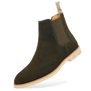 Di alta qualità in vera pelle <span class=keywords><strong>Chelsea</strong></span> <span class=keywords><strong>stivali</strong></span> <span class=keywords><strong>da</strong></span> <span class=keywords><strong>uomo</strong></span> stivaletti alla caviglia di colore puro stile classico di lusso stile retrò per Outdoor - Product Image 5