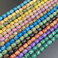 Perles en pierre naturelle Jinstone de couleurs mélangées, 8x10mm, forme baril irrégulière, pour la fabrication de bijoux DIY, bracelets et colliers, vente en gros