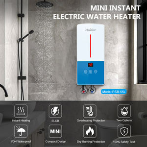 Mini Calentador de Agua sin Tanque con Elemento Calefactor de Acero Inoxidable SS304, 5500W, 220V, Certificado CB, Uso Doméstico, Carcasa de Plástico, Clase B Energética, Inglés - Product Image 2