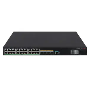 The S5570S-28S-EI Layer 3 network switch provides 24 10/100/1000BASE-T ports and four 1/10GE SFP+ ports