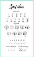 SP EYE LASH Vente en gros Marque privée Fans de cils pré-faits 3D 8D Pro en vison, à base pointue, courbures Mink C CC D, Promade Loose Fans