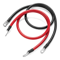 Câble de batterie flexible en silicone personnalisé pour voiture et marine 25mm² 35mm² 50mm² 25mm 50mm 0 2 4 AWG, ensemble de câbles de terre et de masse négative