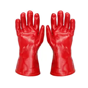 Cheap Pvc Industrial Safety Work Gloves Chemical And Oil Resistance