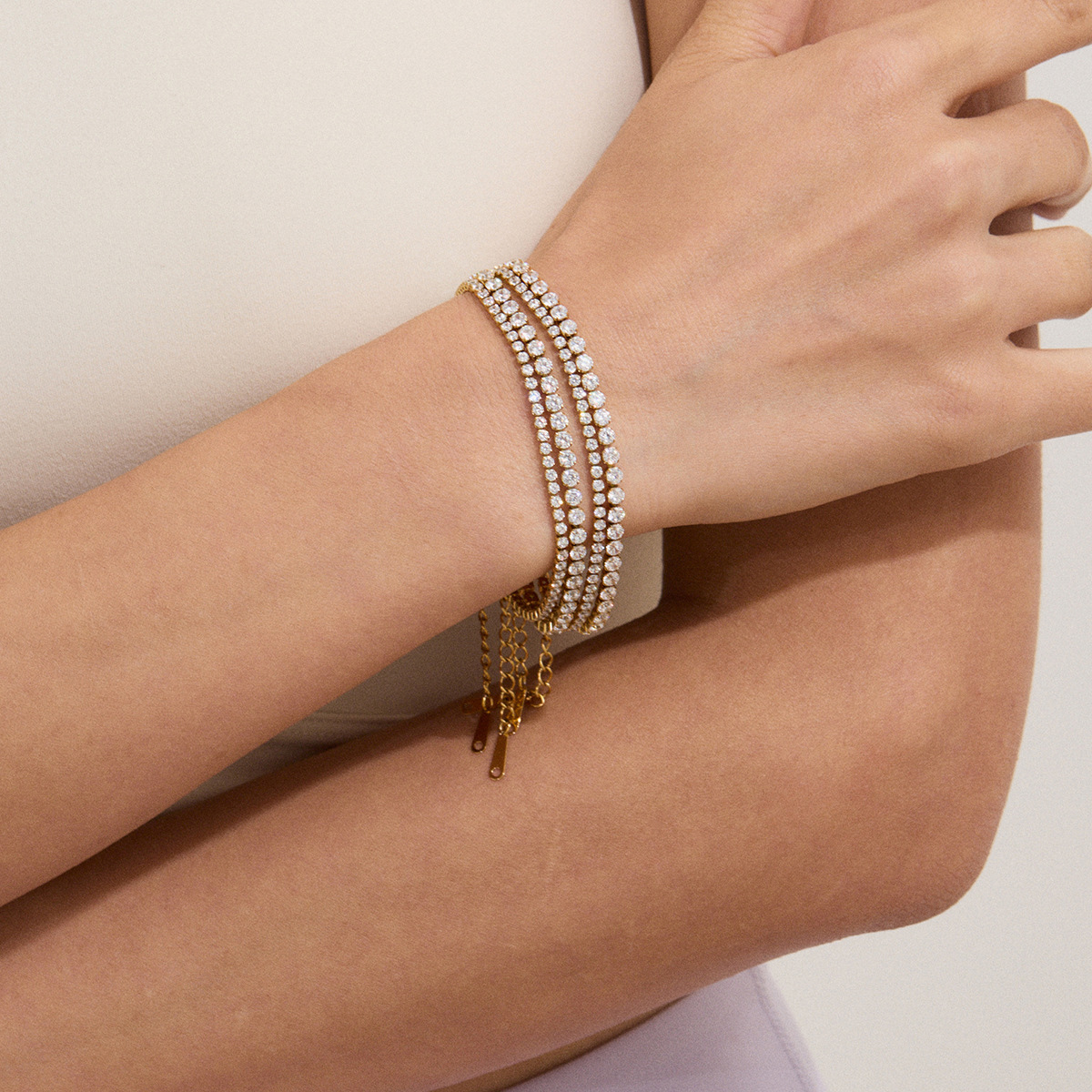 316l stainless steel tennis bracelet
