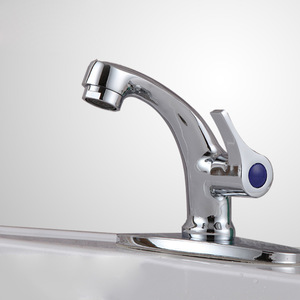 Grifo de Lavabo Monomando de Cobre, de un Solo Orificio, Montado en el Tapa de la Bañera, Estilo Moderno - Product Image 1