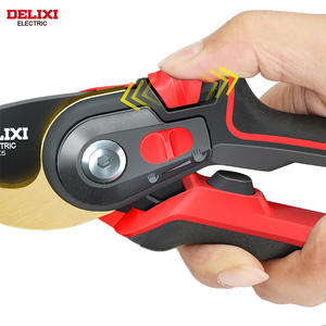 Delixi 전기 원예 뾰족한 전정 크롬 플레이트 가위 부드러운 고무 손잡이 과일 야채 분재 커터 정원 가지 - Product Image 6