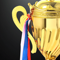 Moule d'usine OEM grande coupe de trophée de football pour le sport et le jeu coupe de trophée moderne créative avec pièces personnalisées trophées de football personnels