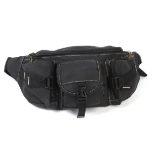 High Quality Outdoor Tactical Fanny Pack Concealed Carry Pouch Bag With Water-resistant Hip Belt Black Cotton Waist Bag