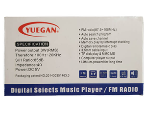 Yuegan Yg-011U Mini Potente <span class=keywords><strong>Radio</strong></span> FM a Onde Corte con Suono Stereo, Lettore MP3 <span class=keywords><strong>Digitale</strong></span>, Display LED, Ricaricabile e Senza Fili - Product Image 4
