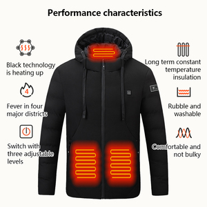 Custom all'aperto moto impermeabili escursionismo sci Softshell cappuccio abbigliamento uomo giacca riscaldata con batteria 7.4v - Product Image 4