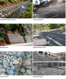 <span class=keywords><strong>Gabion</strong></span> soudé galvanisé haute performance, maille hexagonale torsadée 80x100mm, prix usine, certifié ISO, pour aménagement paysager et protection contre les inondations - Product Image 2